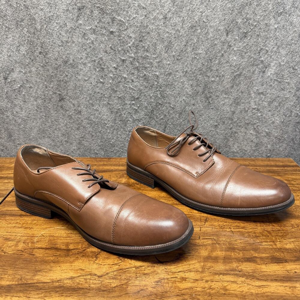 G.H. Bass Bass Cleaver Derby Dress Shoes Mens 13M Light Brown Leather Oxford